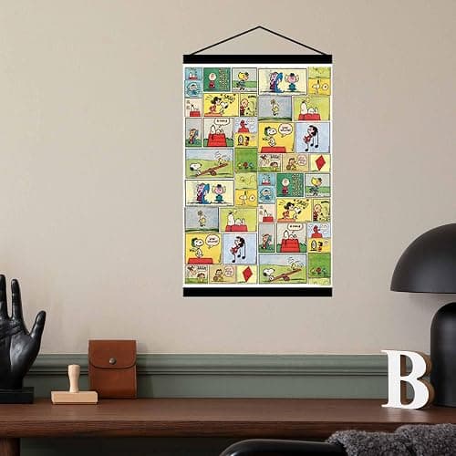 Peanuts Comic Strip Hanging Canvas Banner - Vintage Peanuts Wall Decor for Home or Office thumbnail 2