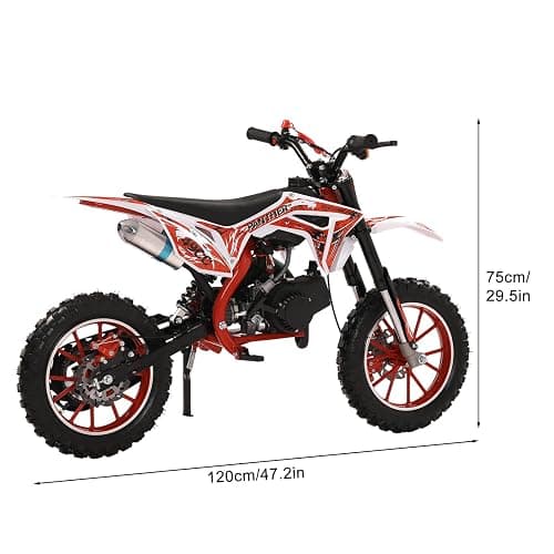 Shulemin 50CC Kids Dirt Bike, 2-Stroke Dirt Bike for Kids,Gas Power Motocross, Off Road Mini Motorcycle, Gas Bike Load 330Lbs thumbnail 5