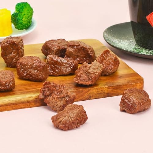 LONG XIN SERIES 10PCS Artificial Simulate Fake Steak Blocks Models Fake Cooked Roast Lifelike Beef Blocks for Home Kitchen Cabinet Desk Shops Party Decor Sample Display Photography Props thumbnail 2