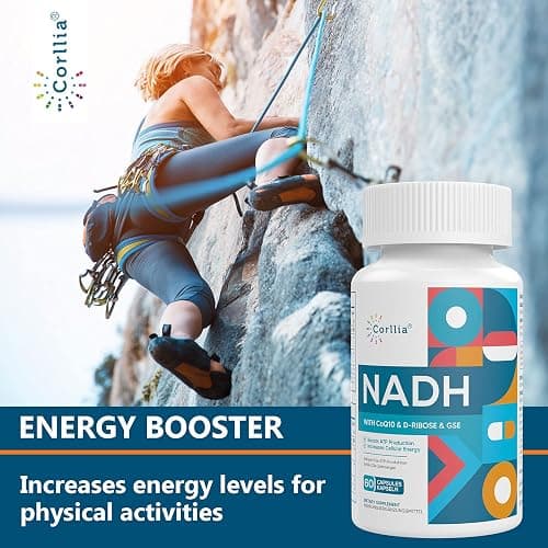 NADH + CoQ10 + D-Ribose Supplement, Enhance NAD+ Supplement for Energy, Fatigue , 60 Capsules thumbnail 4