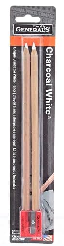 2-Pack - General Pencil 5582BP Charcoal White Pencils 2/Pkg-2B - Image 1