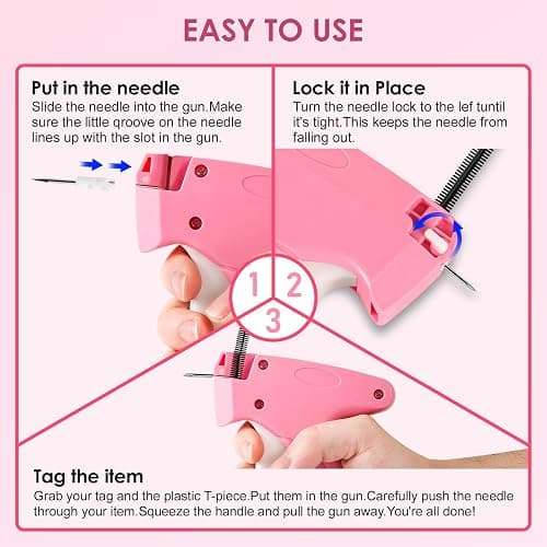Stitch Gun for Clothes,Includes 6 Mini Needle,5000 Pcs Micro Fasteners(2500 White & 2500 Black) Stitch Gun,Quick Clothing Fixer,Stitchy Sewing Kit Tag Gun,Retail Tagging Gun for Clothing thumbnail 6
