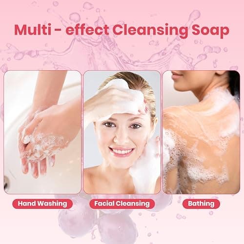 JHZHONG Grape Soap on a Rope, Handmade Grape Cluster Shape Soap Bar, Unique Decorative Bath Soap, Aromatic Hand Wash Gift for Home Decor, Men & Women (1, Pink) thumbnail 3