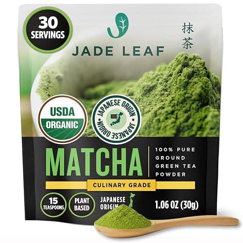 Jade Leaf Matcha Powder, Organic Culinary Grade, 30g / 1.06oz | Best for Matcha Lattes, Baking, and Smoothies! - Authentic Japanese Matcha Green Tea Powder - Resealable Pouch - Image 1