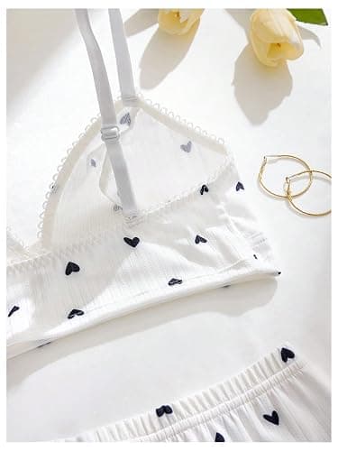 SOLY HUX Women's 6 Piece Lingerie Set Cute Lace Trim Bra and Boyshorts Sleepwear thumbnail 4