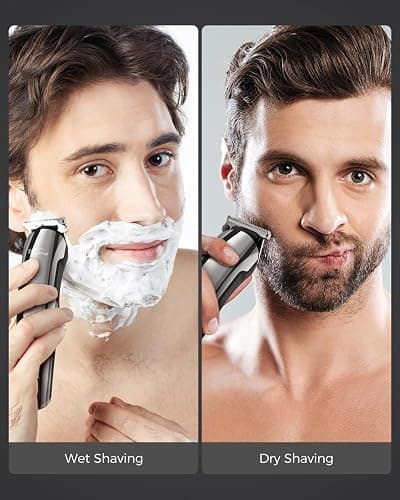 Brightup Beard Trimmer for Men - Electric Razor & Shaver, Cordless Hair Clippers Trimmers Set, IPX7 Waterproof Mens Grooming Kit for Shaving Face, Mustache, Body, Ear, Nose Hair Trimmer, Gifts for Men thumbnail 5