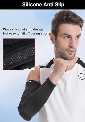2 Pack Basketball Arm Sleeves Football Arm Sleeves Volleyball Arm Sleeves, Honeycomb Anti Collision Padded Arm Sleeve thumbnail 4