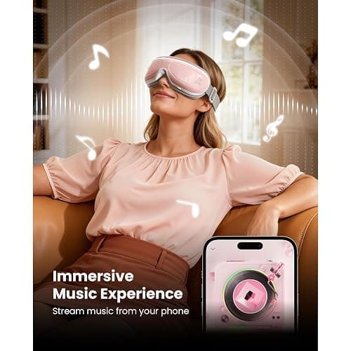 BOB AND BRAD Eye Massager FSA Eligible/HSA Eligible, EyeOasis 2 Temple Massager with Heat, Smart Eye Mask for Migraine with BT Music, Reduce Dry Eyes Improve Sleep, Christmas Gifts for Women Mom Wife thumbnail 8