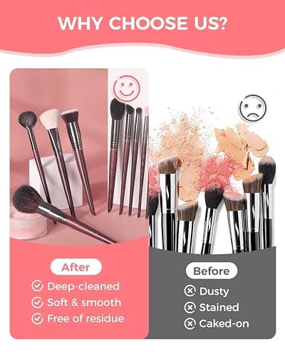 Electric Makeup Brush Cleaner Machine with Automatic Cleaning and Drying Functions Portable Makeup Brush Cleaner for Makeup Lovers thumbnail 4