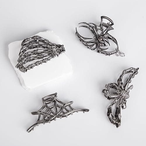 4 Pcs Metal Spider Hair Claw Clips for Women, Goth Hair Accessories, Halloween Gifts for Women thumbnail 6