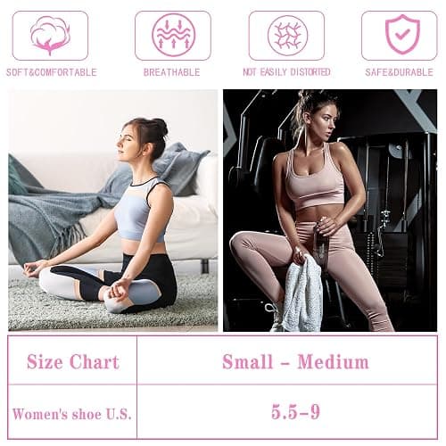 loudashuaiqi Grip Pilates Socks Non Slip Athletic Yoga Socks with Grips for Women Grippy socks for Hospital Workout Barre thumbnail 6