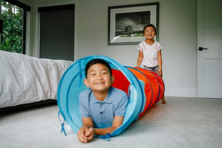 Chuckle & Roar - Pop Up Play Tunnel - Active Play for Toddlers - Preschool pop up Tent Companion - Ages 3 and up - Rainbow Tunnel thumbnail 5