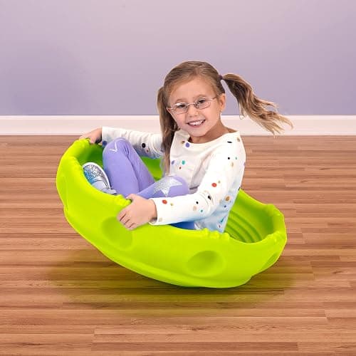 Simplay3 Two Sided Rock Around Wobble Disk and Climbing Dome 2 Pack for Toddlers and Kids - Rocking and Climbing - Indoor/Outdoor - Yellow/Green, Made in USA (2 Pack) thumbnail 2