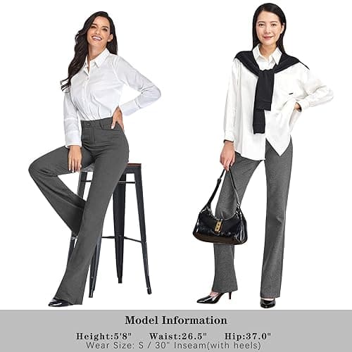 Tapata Women's 28''/30''/32''/34'' Stretchy Bootcut Dress Pants with Pockets Tall, Petite, Regular for Office Work Business thumbnail 6