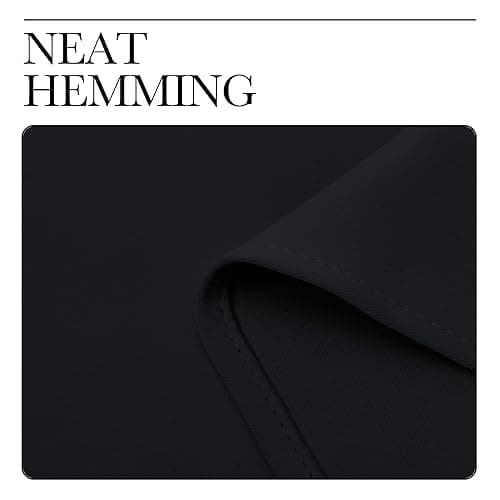 NICETOWN Pitch Black Solid Thermal Insulated Grommet Blackout Curtains/Drapes for Bedroom Window (2 Panels, 42 inches Wide by 63 inches Long, Black) thumbnail 9