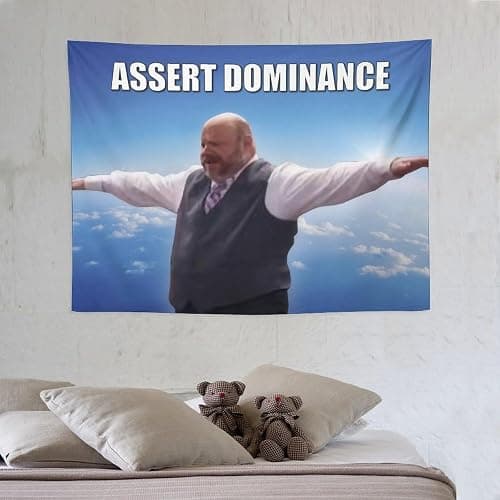 BionZax Bertram Superior Assert Dominance Wall Tapestry for Bedroom, College Dorm Or Living Room 30"x40", Meme Funny Tapestries Hanging for Home Decor Gifts thumbnail 8