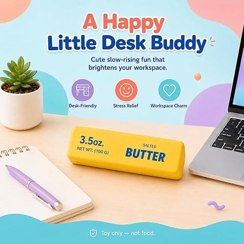 Butter Squishy, Soft Rising Squeeze Toys, Butter Stick Squishy Fidget Toys and Stress Balls Squishies for Office Desk Toys, Party Favors & Birthday Gifts. thumbnail 7