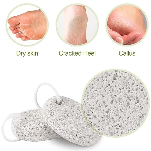 2PCS Natural Pumice Stone, Asqraqo Lava Pedicure Tools Hard Skin Callus Remover for Feet and Hands - Foot File Exfoliation to Remove Dead Skin, and Callusess thumbnail 4