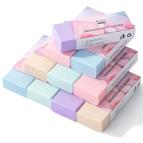 Mr. Pen- Pencil Eraser, 10 Pack, Pastel Colors | Large Latex Free Vinyl Block Erasers for School, Office, Art Sketching, Homework, Exams, Clean Smudge-Free Correction - Image 1