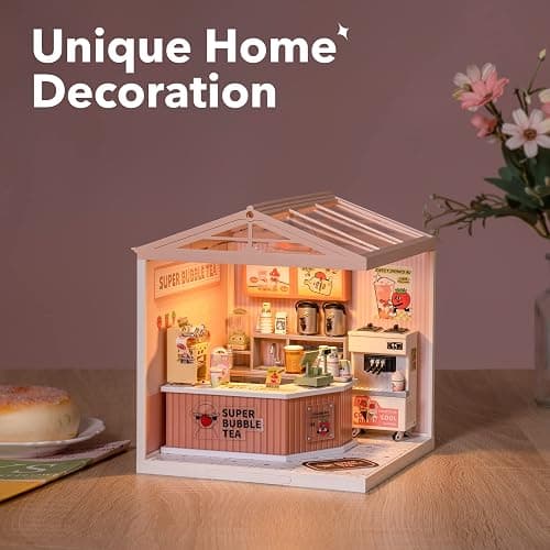 Wowood Super Creator-Mini Blocks Model Building Set for Adults, Miniature Plastic House Kit Super Store-Building Blocks Toys for Adult, DIY Crafts/Hobbies for Adult (Double Joy Bubble Tea) thumbnail 3