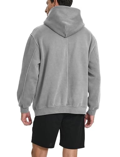 Hatant Hoodies for Men Heavyweight Fleece Sweatshirts Mens Acid Wash Athletic Hoodie Oversized Matching Pullover for Couples thumbnail 5