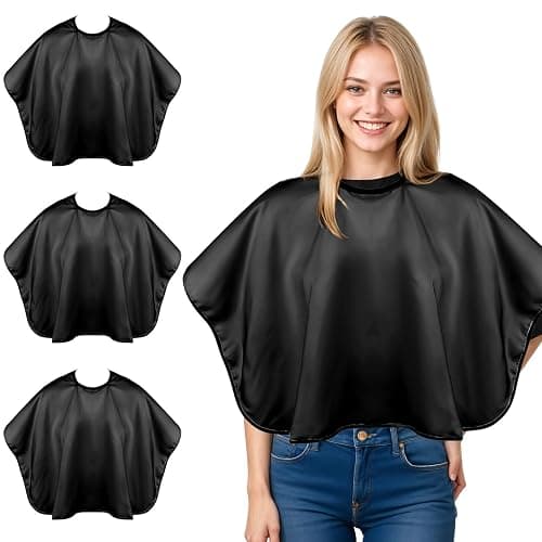 3 Pcs Haircut Cape Shorty Hair Dye Cape Adjustable Neck Makeup Apron Salon Hair Cape Barber Capes Hair Cut Capes for Adults - Image 1