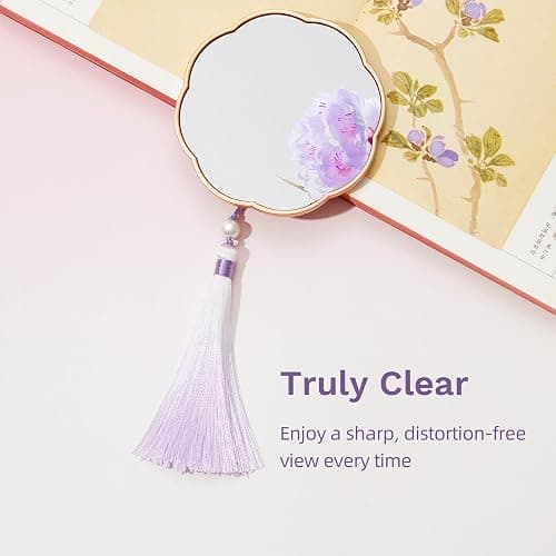 Compact Mirror, Pocket Mirror, Portable Travel Makeup Mirror, Small Lightweight Slim Handheld Mirror for Purse/Handbag/Wallet, Cosmetic Beauty Mirror with Storage Cover, Cute Mini Size Vanity Mirror thumbnail 4