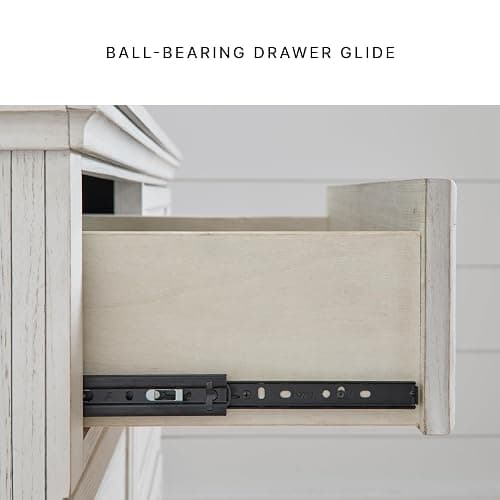 Signature Design by Ashley Onita Contemporary 2 Drawer Nightstand, 21.75" Tall, White thumbnail 11