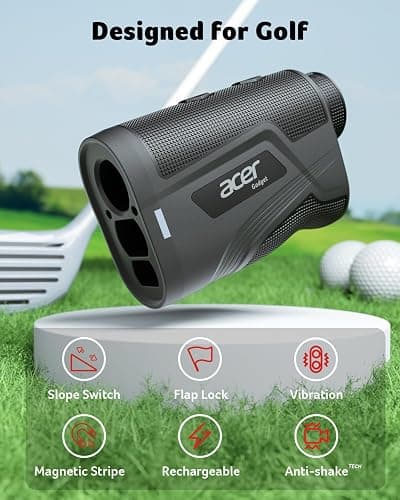 Acer Gadget Golf Rangefinder with Slope - 800/1200Yards Range Finder for Hunting, 6X Magnification with Flag Pole Locking Vibration, Rechargeable Battery with Magnet Stripe, Golf Accessories for Men thumbnail 7