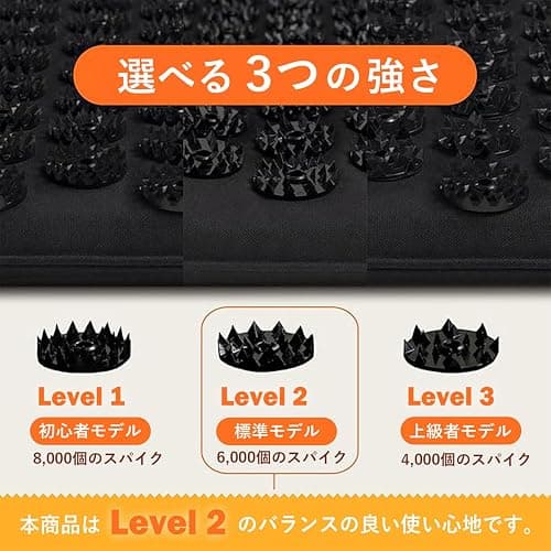 ShaktiMat Premium Acupressure Mat, Level 2 Intensity in Shakti Black, Massage Muscles, Aid Sleep & Unlock Inner Tension | Similar to Acupuncture, No Needles Required thumbnail 5