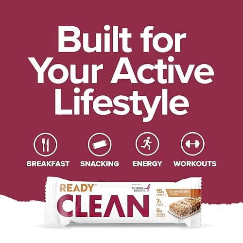 Ready® Protein Bars – High-Protein Snack with 15g Whey Protein, With Flaxseeds and Omega-3s for Sustained Energy, Supports Lean Muscle and Recovery – Iced Oatmeal Cookie, 12 Pack thumbnail 9