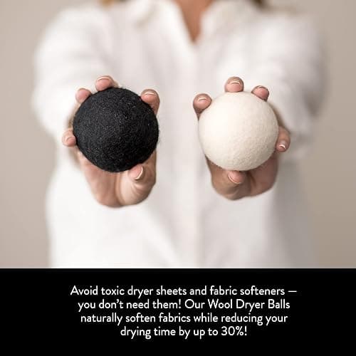 Molly's Suds Wool Dryer Balls | Natural Fabric Softener, Hypoallergenic, Reusable, Unscented, Reduce Drying Time | Large, Mixed Set of 6 thumbnail 2