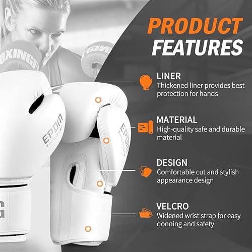 FIVING Boxing Gloves for Men and Women Suitable for Boxing Kickboxing Mixed Martial Arts Muay Thai MMA Heavy Bag Training thumbnail 2