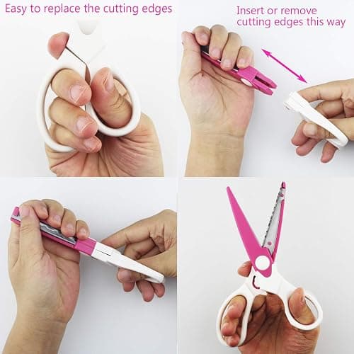 BINWISH Decorative Scissors Set, 5 Pairs Craft Scissors Decorative Edges with Portable Organizing Container thumbnail 4