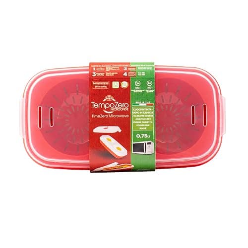 Snips - Microwave EGG POACHER and Omelette Maker - Poached Egg Maker Microwave - 0.75 LT - 24 x 12.5 x 6 cm - Microwave Egg Steamer, White and red - 100% Made in Italy - 0% BPA - Egg Poacher/Omelette Maker thumbnail 10