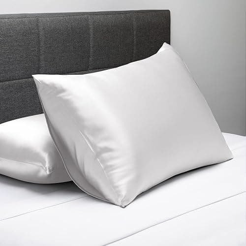 Imperial Rooms Satin White Pillow Cases 2 Pack – Soft as Silk Pillowcases for Hair and Skin Care, Gifts for Women – Standard Size Pillow Covers with Envelope Closure (50x75 cm) thumbnail 8