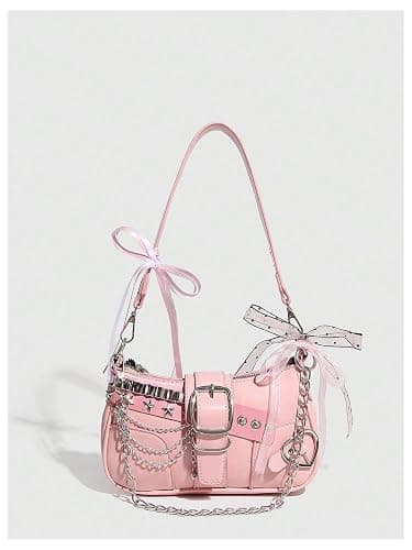 Verdusa Y2k Star Embroidery Shoulder Bag Mini Chain Hobo Handbag Purses thumbnail 3