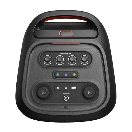 JBL PartyBox Stage 320 Portable Party Speaker with Wireless Two Microphone System (Black) thumbnail 7