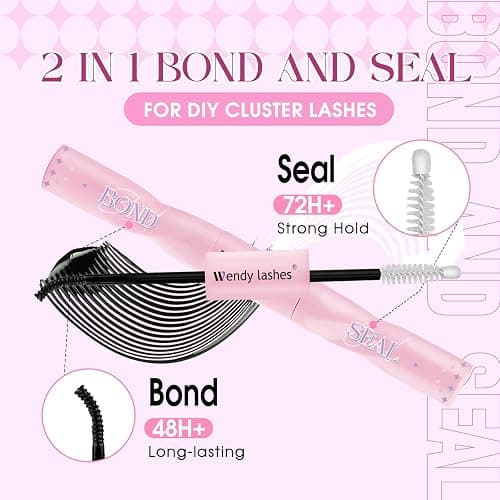 Wendy Lash Clusters Kit Packs: 980-Pcs, 60D, 80D, 80D, 100D, D Curl, 10-18mm Mixed, Cat Eye, Soft, Natural, Fluffy, DIY Eyelash, Individual, Fake Lashes, Bulk Pack thumbnail 5