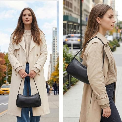 LACOMILA Small Shoulder Bag for Women Cute Mini Purse Trendy Vegan Leather Y2k Crescent Handbag thumbnail 6