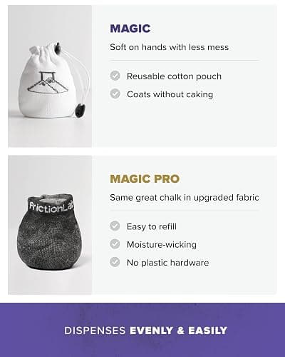 Friction Labs Gym Chalk – Magic Ball, PRO Ball (Chalk Bag Sock) | Non-Toxic Climbing Chalk for Bouldering, Gymnastics & More thumbnail 4