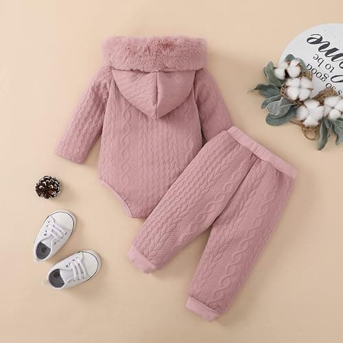MIEKISA Baby Clothing Sets Girls Hooded Long Sleeve Romper and Pants Outfit Infant Clothing layettes thumbnail 9