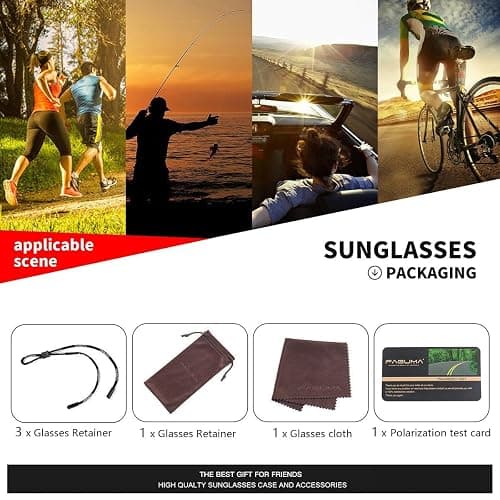 FAGUMA Sports Polarized Sunglasses For Men Cycling Driving Fishing UV400 Protection thumbnail 7