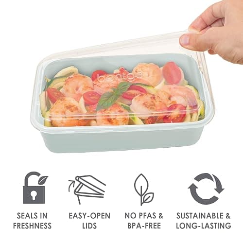 Bentgo Prep 60-Piece Meal Prep Kit - Reusable PFAS & BPA-Free Food Containers, 1-Compartment, 2-Compartment, & 3-Compartments - Microwave, Freezer, & Dishwasher Safe (Floral Pastels) thumbnail 6