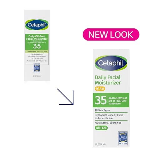 Cetaphil Face Moisturizer, Daily Oil Free Facial Moisturizer with SPF 35, For Dry or Oily Combination Sensitive Skin, Fragrance Free Face Lotion thumbnail 2