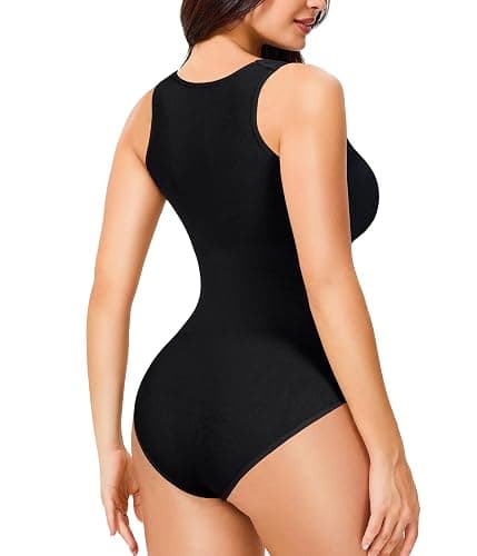 Junlan Shapewear Bodysuit for Women Tummy Control Full Body Shaper Seamless Shaping Leotard Tank Tops thumbnail 2