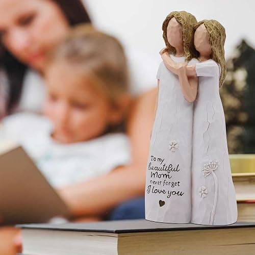 AcowSpt Mom Birthday Gift from Daughter - Mother Daughter Sculpted Hand-Painted Figurine thumbnail 4