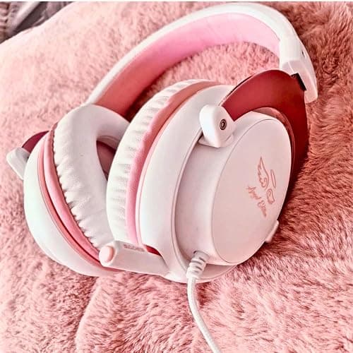 SADES MPOWER Stereo Gaming Headset for PS4, PC, Mobile, Noise Cancelling Over Ear Headphones with Retractable and Flexible Mic & Soft Memory Earmuffs for Laptop Nintendo Switch Games-Angel Edition thumbnail 5