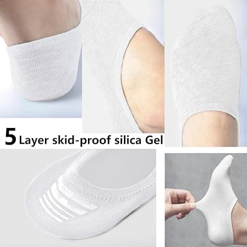 DIBAOLONG Womens No Show Socks Non Slip Flat Boat Line Low Cut Socks (6-12 Packs) thumbnail 2
