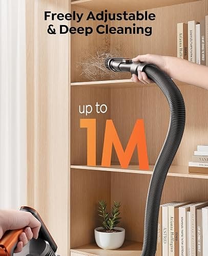 Cordless Vacuum Cleaner 50KPA/600W/65 Mins Cordless Stick Vacuum with Touch Screen, Anti-tangle&AUTO Mode,Wall Charging Powerful Handheld Vacuums for Home Carpet/Car/Pet Hair - Ideal for UK Homes thumbnail 4